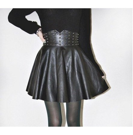 black spiked skirt