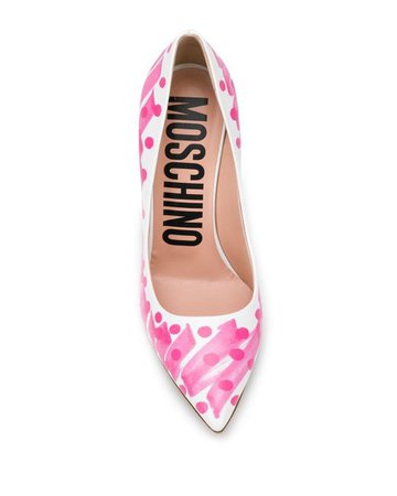 Moschino Brushstroke Pumps in Pink - Save 60% - Lyst