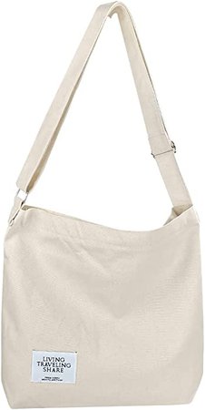 Amazon.com: Tote Bag for Women Canvas Cute Tote Bag Aesthetic Hobo Bags for Women for Work Travel Easy to Fold (Off-White) : Clothing, Shoes & Jewelry