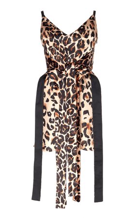 Leopard Print Satin Dress by MUGLER | Moda Operandi