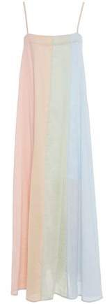 Philomena Color-block Cotton-gauze Maxi Dress