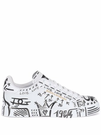 Dolce & Gabbana graphic-print lace-up Sneakers - Farfetch