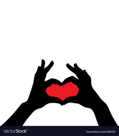 Hands and heart Royalty Free Vector Image - VectorStock