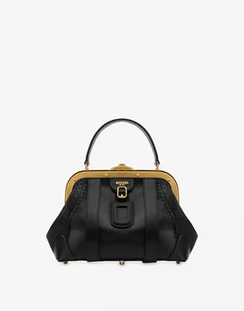 Vintage Suitcase calfskin handbag | Moschino Official Store