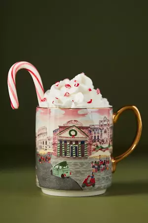 Holiday In The City Mug | Anthropologie