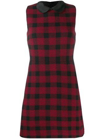 Red Valentino Check Sleeveless Dress