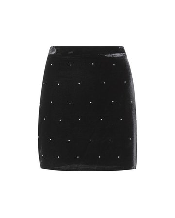 Amiri Studded Velvet Miniskirt in Black