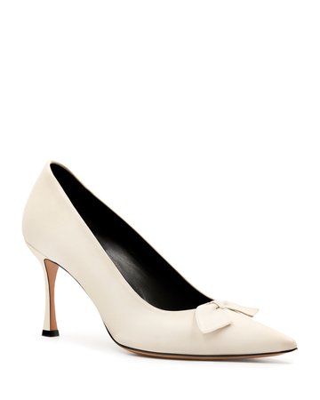 THE ROW Champagne Bow Pumps | Neiman Marcus