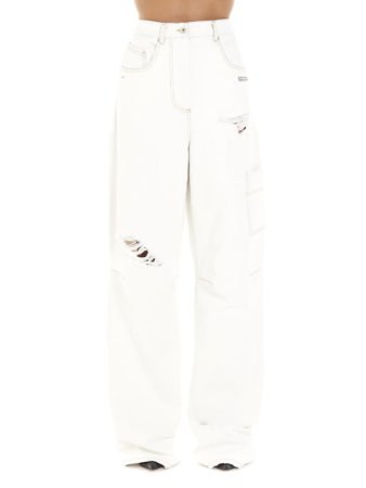 Off-White Off-white 'oversize Tomboy' Jeans - White - 11065847 | italist
