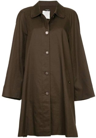 Pre-Owned minimalist midi trench coat