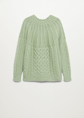 Contrasting knit sweater - Women | Mango USA