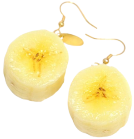 banana slice earrings