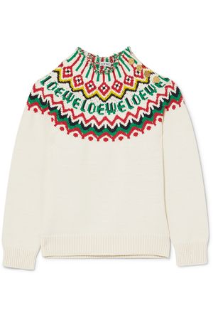 Loewe | Fair Isle cotton-blend sweater | NET-A-PORTER.COM