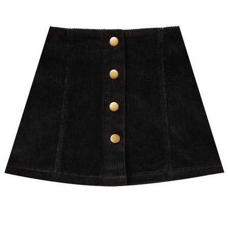 Rylee and Cru Vintage Black Corduroy Girls Skirt