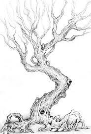 scary tree drawing