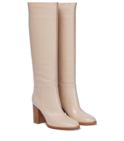 Gianvito Rossi - Santiago leather knee-high boots | Mytheresa