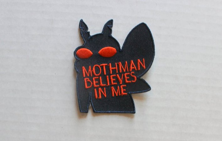 3 Embroidered Mothman Believes in Me Patch | Etsy