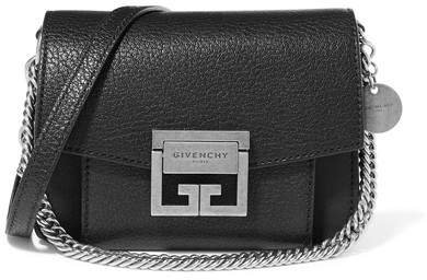 Gv3 Mini Textured-leather Shoulder Bag - Black