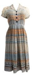 1940s Sheer Print Dress