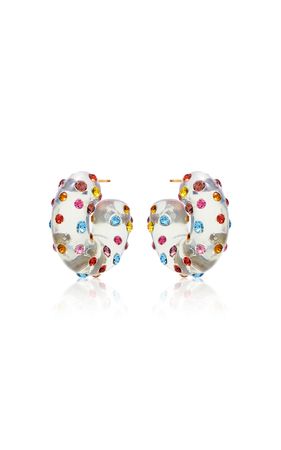 Crystal Puff Resin Earrings By Oscar De La Renta | Moda Operandi