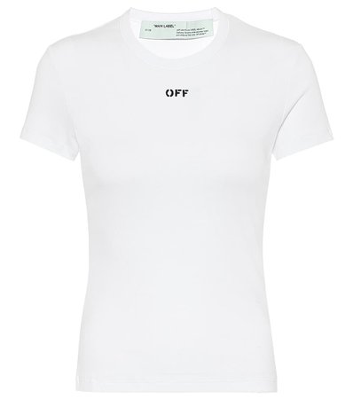 Logo Stretch-Cotton T-Shirt - Off-White | Mytheresa