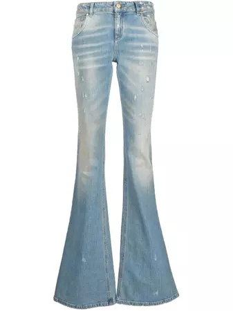 Blumarine distressed-finish Flared Jeans - Farfetch