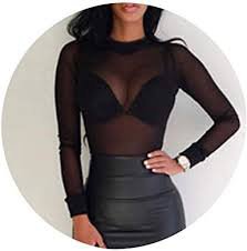 black see through top long sleeve image - Google Search