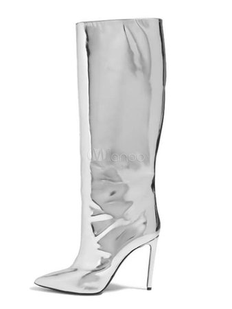 silver knee high boots - Google Search