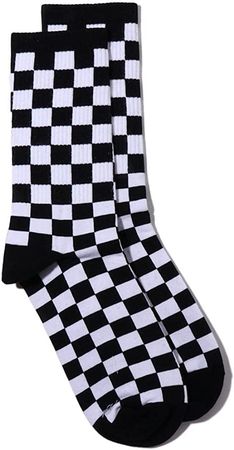 Fashion Harajuku Trends Women Checkerboard Socks Geometric Checkered Socks Men Hip Hop Cotton Unisex Print Skateboard Soks(pink) at Amazon Women’s Clothing store