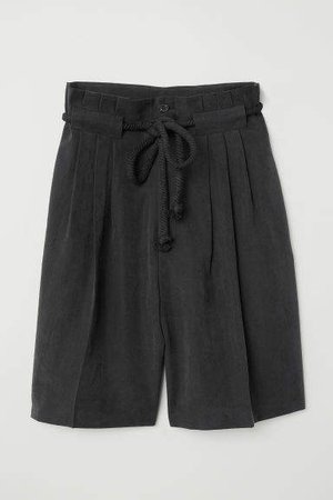 Paper-bag Shorts - Black