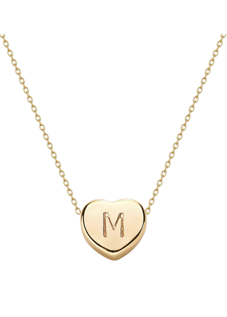 m initial necklace