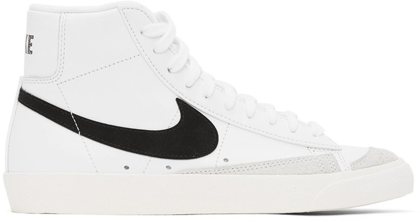 Nike: White & Black Blazer Mid '77 Vintage Sneakers | SSENSE