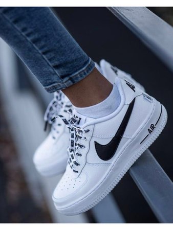 Nike black and white shoes