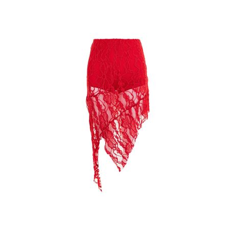 Ary Lace Mini Skirt Red | AXEL 113 | Wolf & Badger