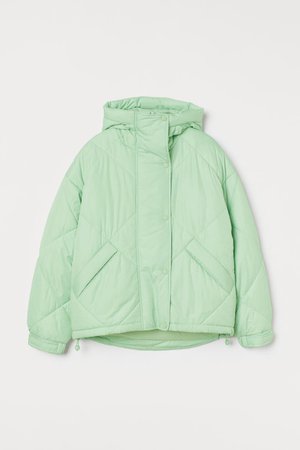 Quilted puffer jacket - Mint green - Ladies | H&M GB