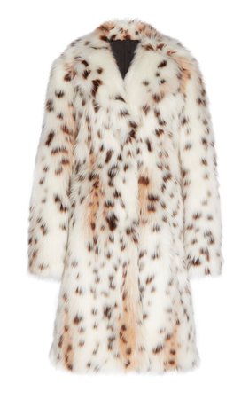 Lynx Faux Fur Fitted Coat With Elbow Patches by CALVIN KLEIN 205W39NYC | Moda Operandi