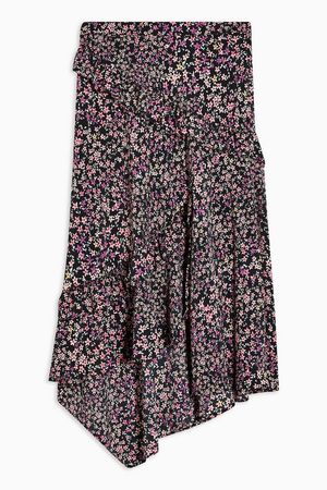 Multi Floral Meadow Ruffle Midi Skirt | Topshop