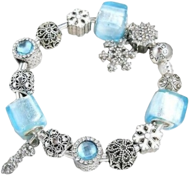 pandora blue snowflake charm bracelet