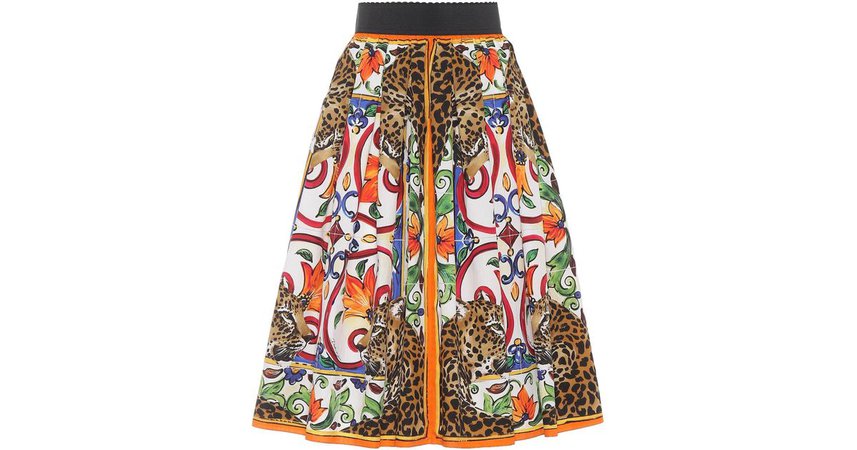 Dolce & Gabbana Scarf Print Skirt