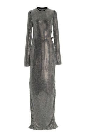 Crystal Mesh Cutout Gown By Mach & Mach | Moda Operandi