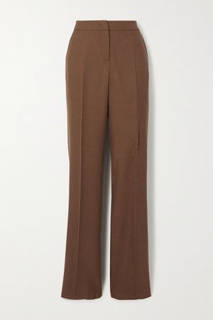 Brown Bea camel hair and silk-blend straight-leg pants | Max Mara | NET-A-PORTER