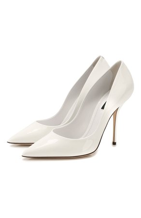 Женские белые кожаные туфли cardinale DOLCE & GABBANA — купить за 47500 руб. в интернет-магазине ЦУМ, арт. CD1475/A1471