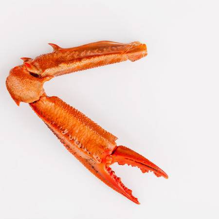 Boiled Crab Claws Isolated On White Background For Crabs And.. Stock Photo, Picture And Royalty Free Image. Image 48792801.