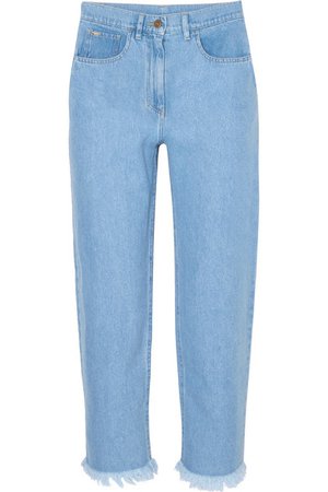 Nanushka | Rupa frayed high-rise straight-leg jeans | NET-A-PORTER.COM