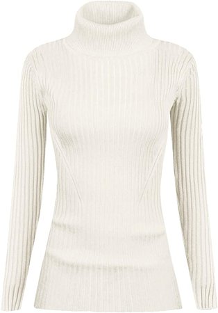 v28 Women Stretchable Korea Turtleneck Knit Long Sleeve Slim Sweater at Amazon Women’s Clothing store