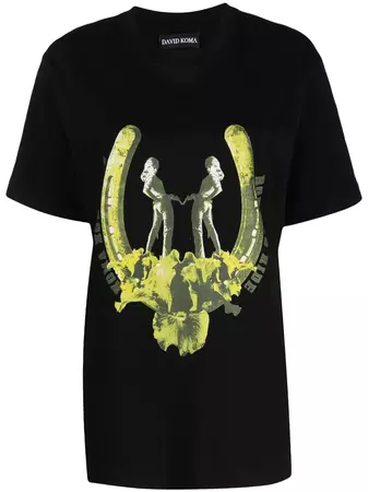 David Koma graphic-print short-sleeved T-shirt - Farfetch