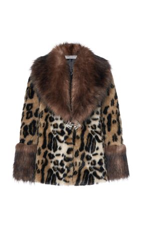 Faux Leopard Fur Coat By Alessandra Rich | Moda Operandi