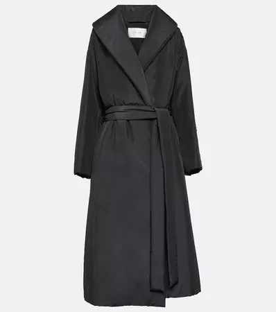Francine Silk Blend Coat in Black - The Row | Mytheresa