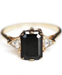 gold ring with black diamond - Google Search