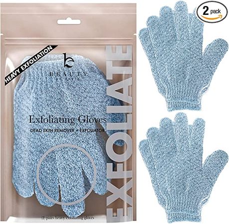 Amazon.com: Exfoliating Bath Gloves for Shower - (2 Pairs, 4 Gloves) Heavy Exfoliation, Body Scrub Shower Scrubber, Shower Exfoliating Gloves for Women & Men, Loofah Shower Glove : Beauty & Personal Care